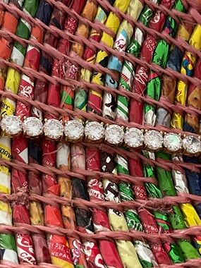 Classic Gold Tennis Bracelet with Clear Stones - Elegant White Sparkle